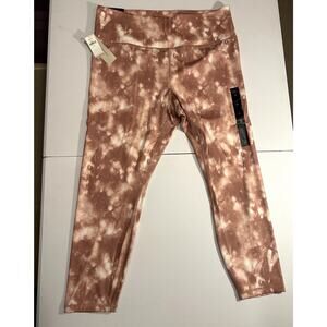 banana republic high rise 7/8 length leggings XL medium pink tie dye gym fitness